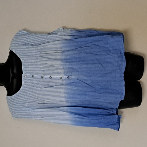 Free People Little Bit of Something Top, Chambray with Flaw - Picture 3 of 11